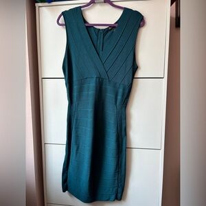 INC Iconic 90s Bandage Bodycon Teal Sleeveless Dress
